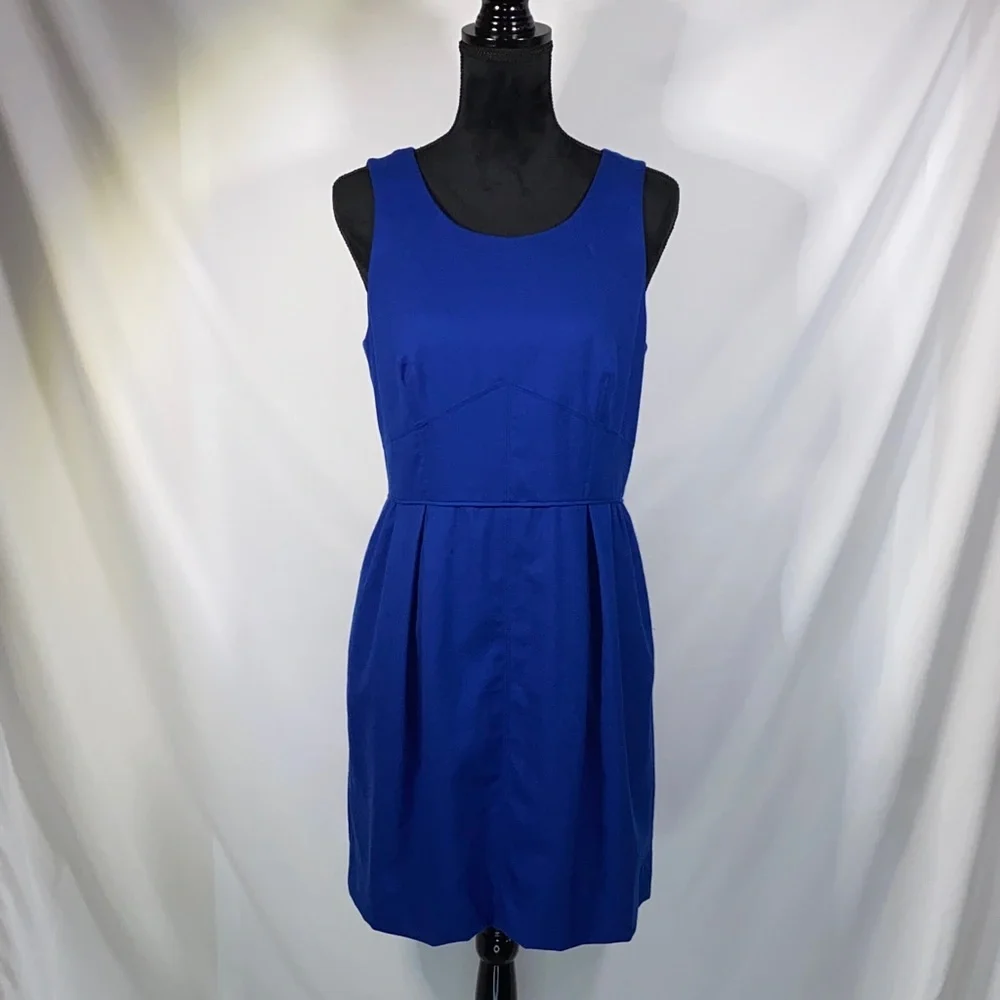 J. Crew Allie Dress Blue Sleeveless Size 8